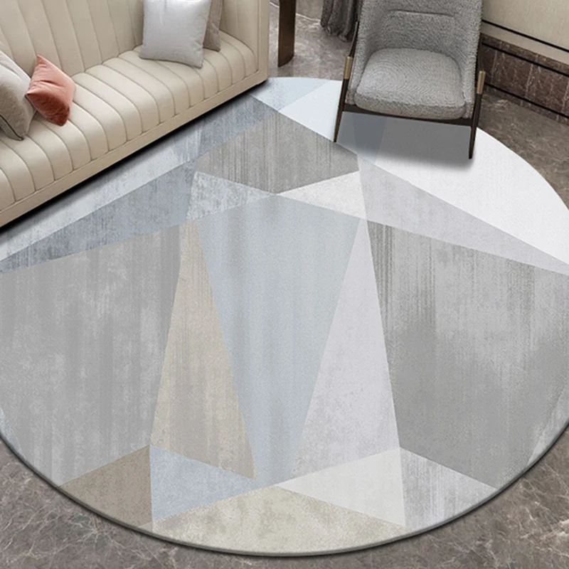 Prägnanter, geometrisch gemusterter Teppich, weiche Farbe, moderner Teppich, synthetischer, rutschfester Teppich für das W...