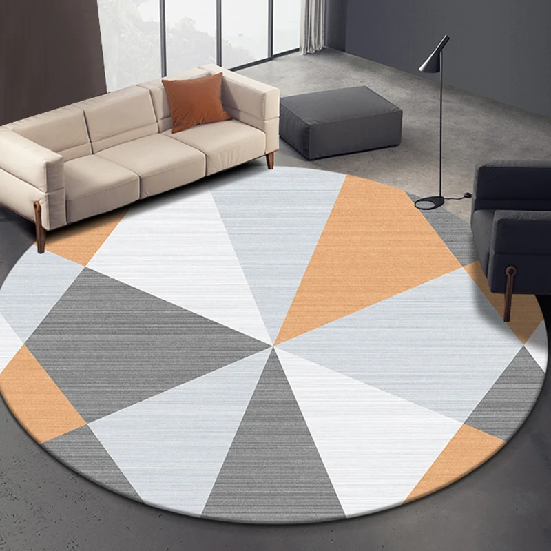 Prägnanter, geometrisch gemusterter Teppich, weiche Farbe, moderner Teppich, synthetischer, rutschfester Teppich für das W...
