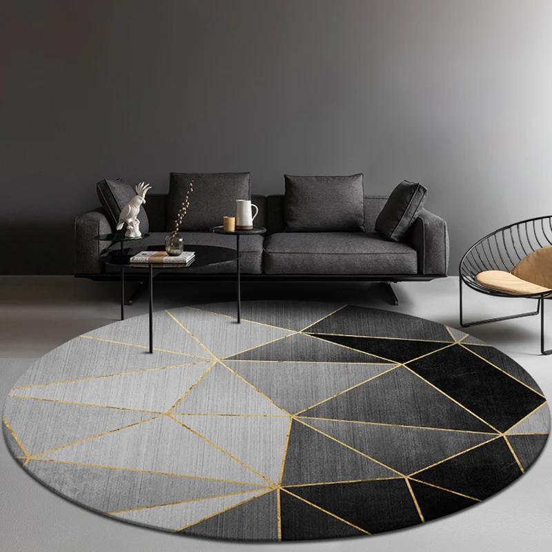 Prägnanter, geometrisch gemusterter Teppich, weiche Farbe, moderner Teppich, synthetischer, rutschfester Teppich für das W...