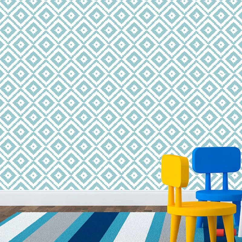 Rautenmuster-Tapetenpaneel-Set zum Abziehen und Aufkleben, moderne Wandverkleidung für Esszimmer, 4 Fuß x 20,5 Zoll Clearhalo