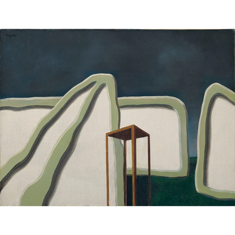 Rene Magritte Le Prisonnier Murals Grün-Weiß Surrealismus Wanddekoration für Schlafzimmer Clearhalo