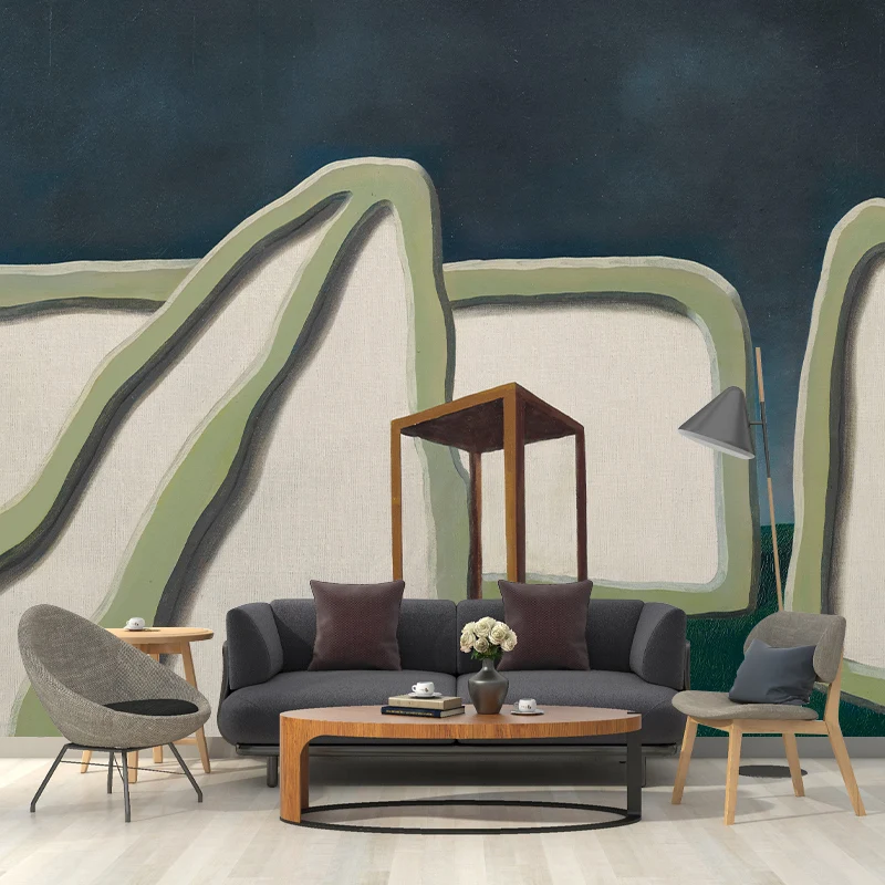 Rene Magritte Le Prisonnier Murals Grün-Weiß Surrealismus Wanddekoration für Schlafzimmer Clearhalo