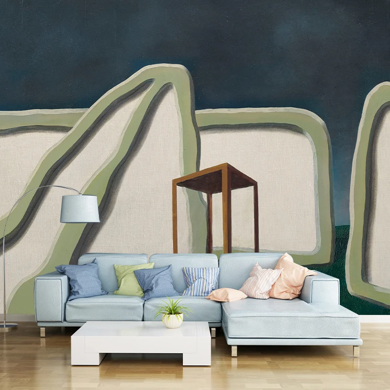 Rene Magritte Le Prisonnier Murals Grün-Weiß Surrealismus Wanddekoration für Schlafzimmer Clearhalo
