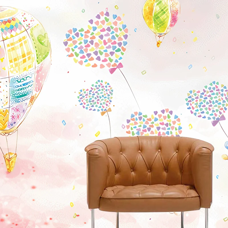 Riesige Wandverkleidung mit Cartoon-Ballon-Wandbild mehreren Farben Clearhalo