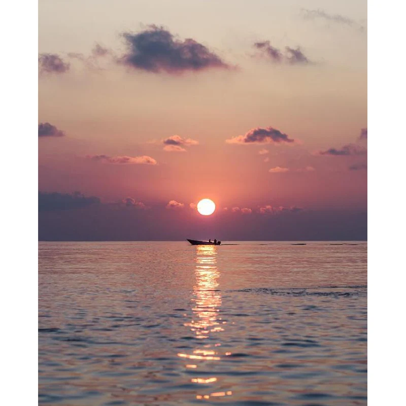 Riesiger Foto-Sonnenuntergang-Wandaufkleber für Schlafzimmerdekoration Rosa, individuelle Größe erhältlich Clearhalo