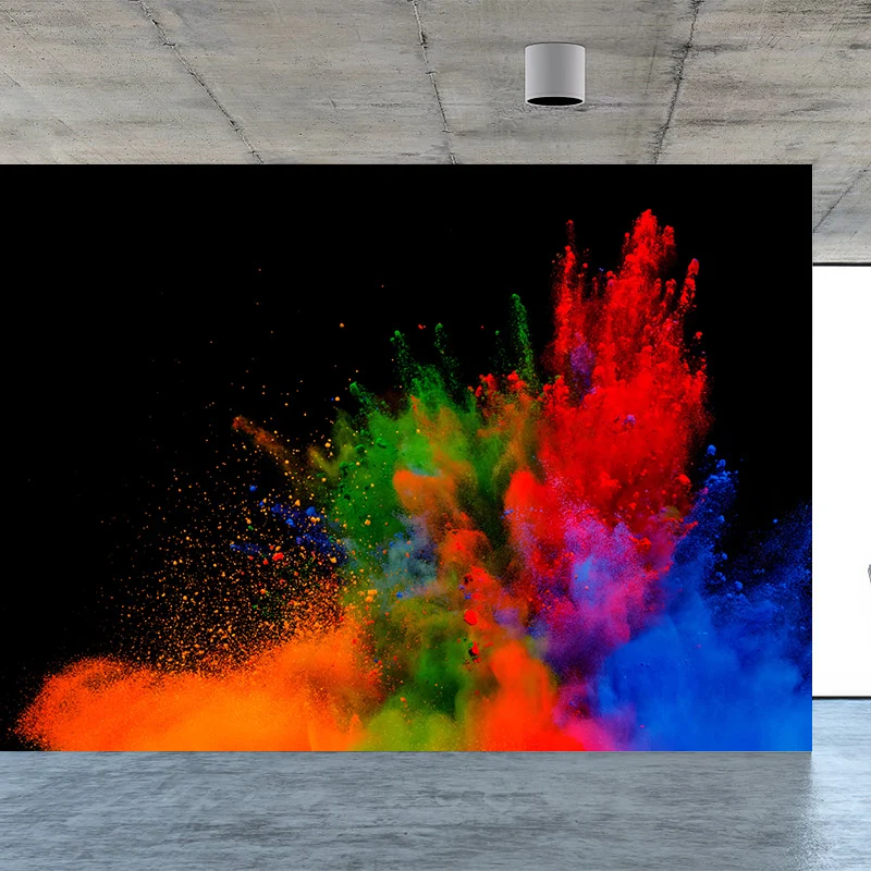 Riesiger Regenbogen-Explosions-Wandaufkleber, moderne, abstrakte Wandkunst mehreren Farben Clearhalo