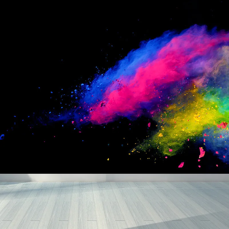 Riesiger Regenbogen-Explosions-Wandaufkleber, moderne, abstrakte Wandkunst mehreren Farben Clearhalo