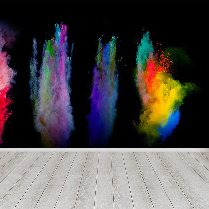 Riesiger Regenbogen-Explosions-Wandaufkleber, moderne, abstrakte Wandkunst mehreren Farben Clearhalo