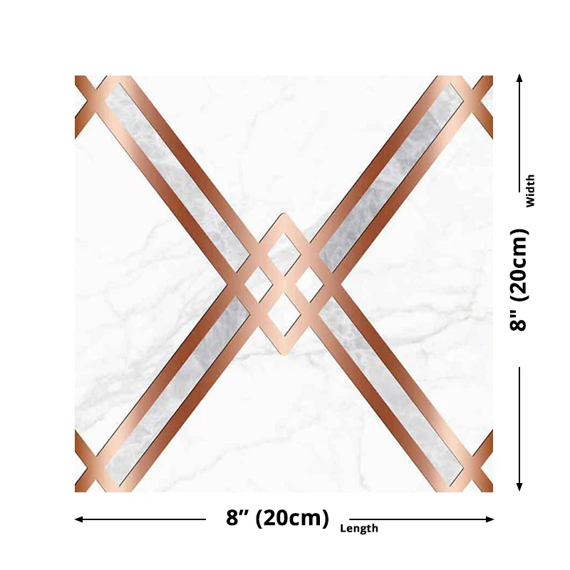 Selbstklebende PVC-Tapete, moderne Wandverkleidung mit Spaliermuster Kaffeeweiß Clearhalo