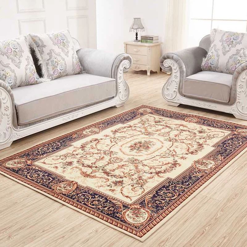 Shabby-Chic-Blumenteppich, mehrfarbiger Polypropylen-Innenteppich, pflegeleichter, haustierfreundlicher Teppich für das Wo...
