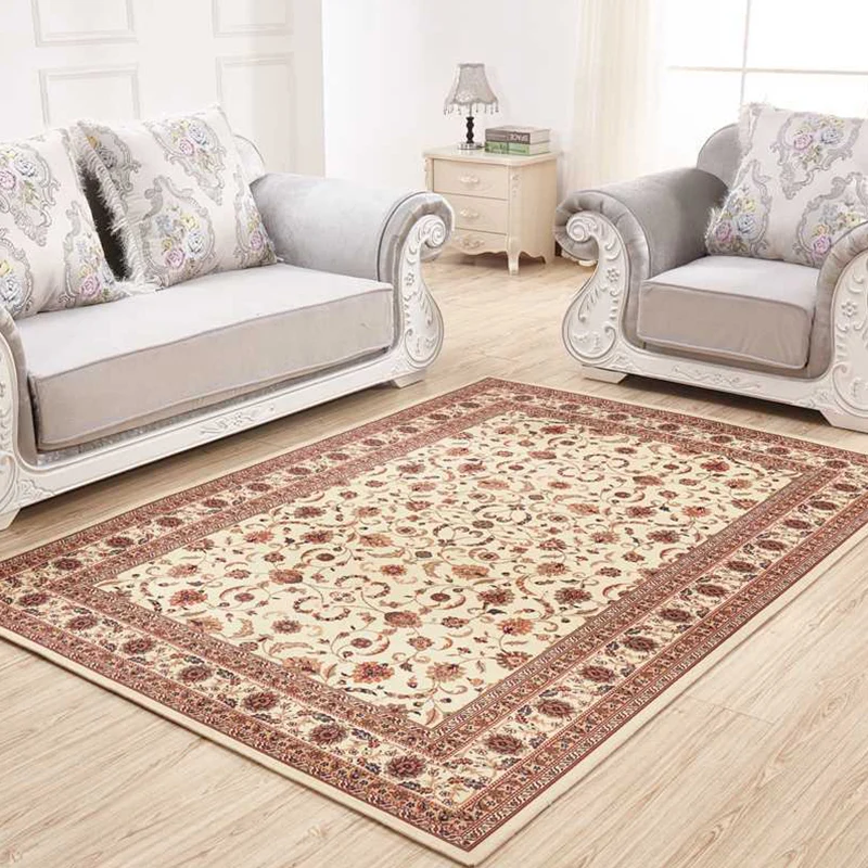 Shabby-Chic-Blumenteppich, mehrfarbiger Polypropylen-Innenteppich, pflegeleichter, haustierfreundlicher Teppich für das Wo...