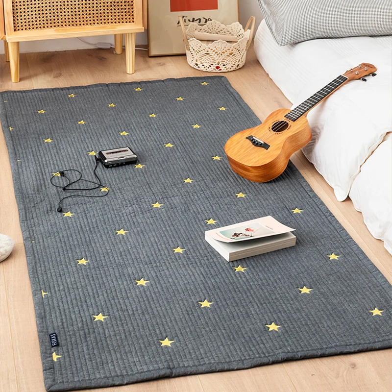 Simplicity Wohnzimmerteppich, mehrfarbiger Teppich mit geometrischem Druck, pflegeleichter Baumwollteppich Clearhalo