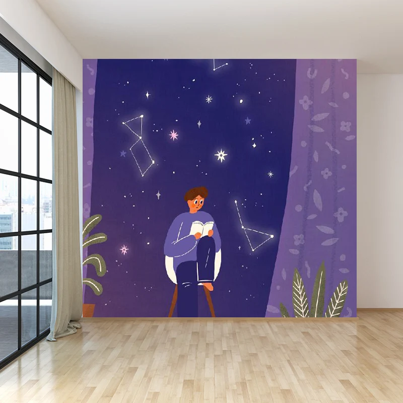 Sternenhimmel-Wandbild, moderne dekorative Wohnzimmer-Wandverkleidung, individuelle Größe erhältlich Clearhalo
