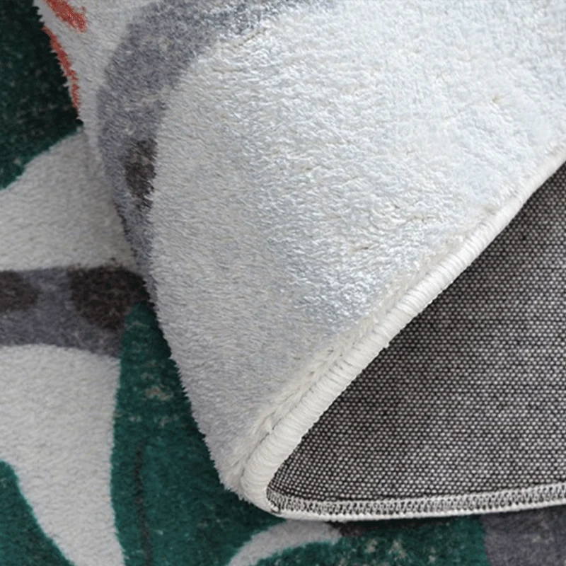 Ästhetischer mehrfarbiger asiatischer Teppich, synthetischer Teppich mit Zeichnungsdruck, schmutzabweisender, waschbarer,...