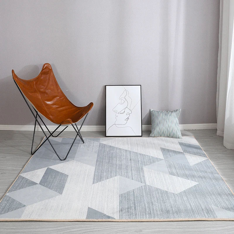 Ästhetischer Teppich mit Aquarell-Druck, mehrfarbig, moderner Teppich, Polyester, waschbar, rutschfeste Rückseite, schmutz...
