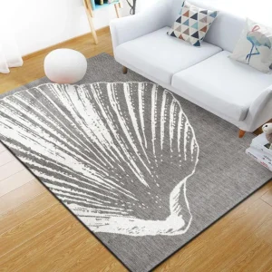 Stilvoller, mehrfarbiger Industrie-Teppich, geometrischer Polyester-Teppich, haustierfreundlich, rutschfeste Rückseite, sc...