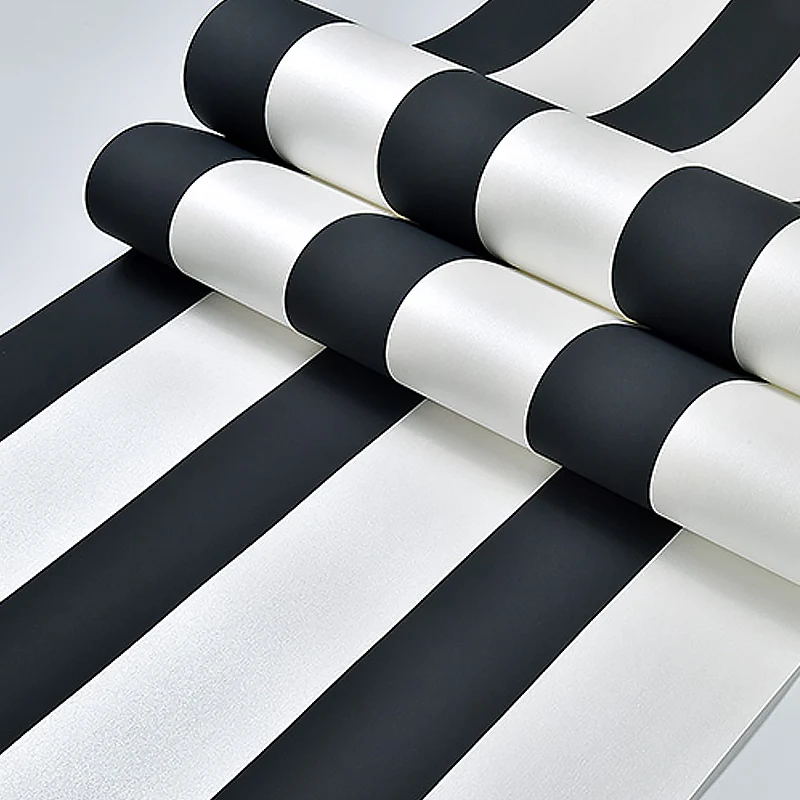 Streifen-Tapetenrolle, minimalistische Wanddekoration aus Vliesstoff für Restaurants Clearhalo