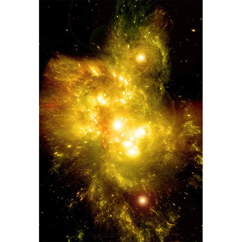 Tapete mit gelbem Nebel, schmutzabweisende Wanddekoration für Schlafzimmer, Vliesstoff Clearhalo