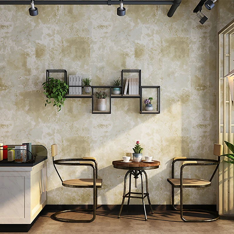 Tapete im Retro-Stil mit gesprenkeltem Zement, nicht verklebt, 50 m². Wanddekoration Clearhalo