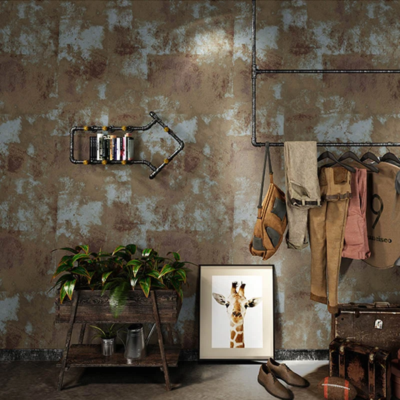 Tapete im Retro-Stil mit gesprenkeltem Zement, nicht verklebt, 50 m². Wanddekoration Clearhalo