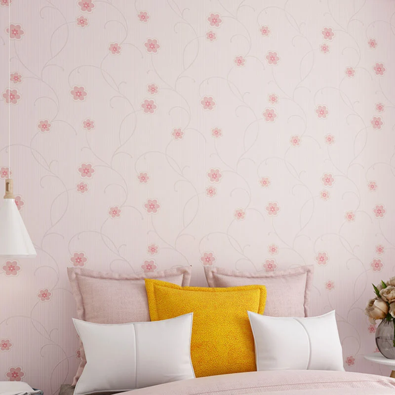 Tapetenrolle mit dichtem Blumenmuster, unbeklebte Wandverkleidung, 57,1 m², natürliche Farbe Clearhalo