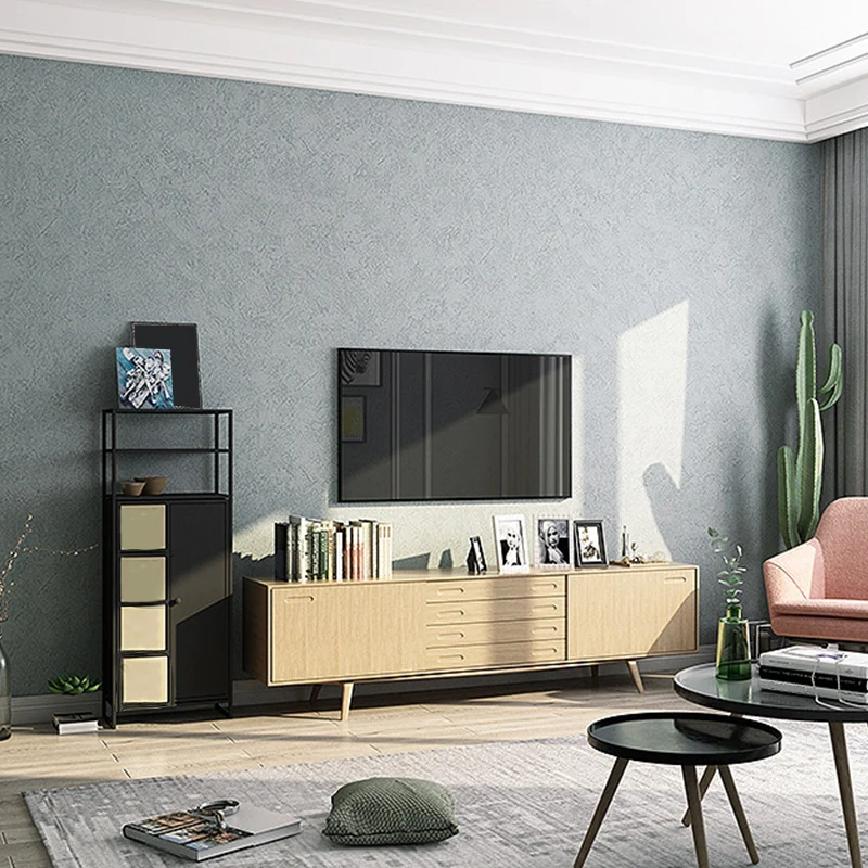 Tapetenrolle mit minimalistischem Uni-Muster, PVC, schmutzabweisend, Wandverkleidung hellen Farben für den Raum Clearhalo