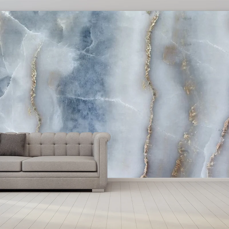 Tapetenwandbild aus Kunstmarmor, moderne, schmutzabweisende Wandverkleidung für Schlafzimmer, individuelle Größe Clearhalo