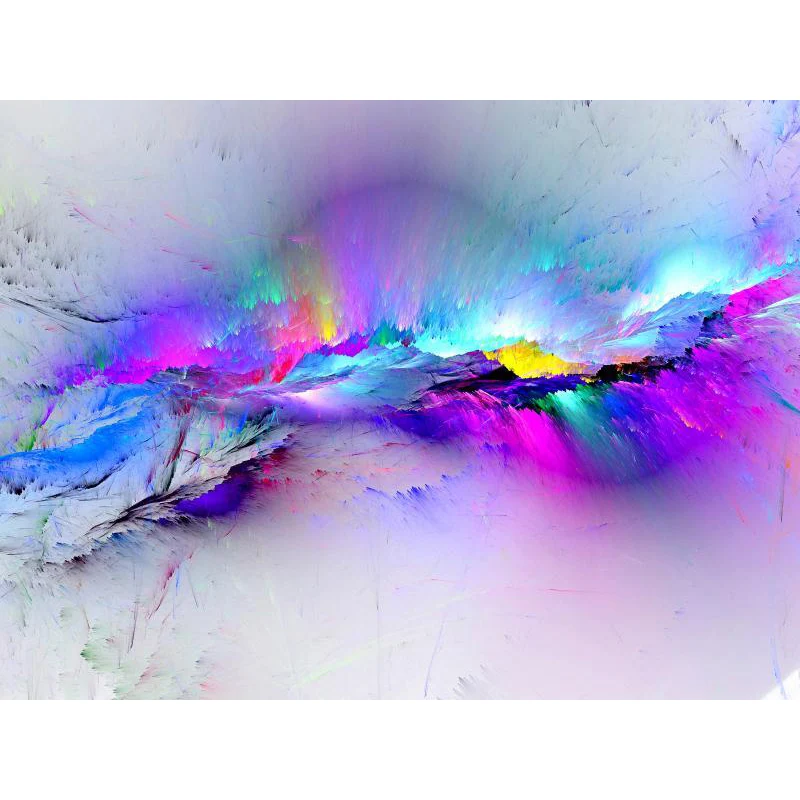 Tapetenwandbilder mit blau-lila Federn, wasserabweisende Wandverkleidung für das Wohnzimmer Clearhalo