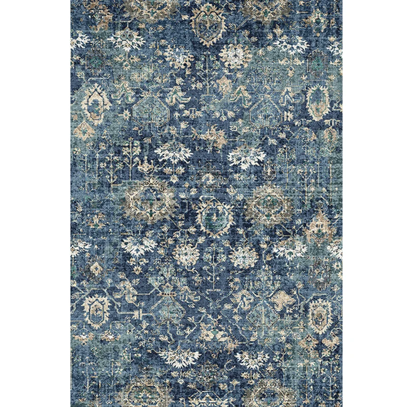 Teppich mit marokkanischem Druck, mehrfarbiger Polyester-Teppich, rutschfest, haustierfreundlich, maschinenwaschbarer Tepp...
