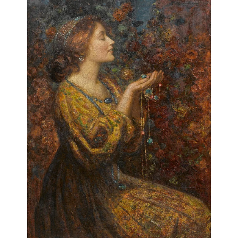 Thomas Edwin Jewels Wandtapete Retro schmutzabweisende Schlafzimmer-Wanddekoration Clearhalo