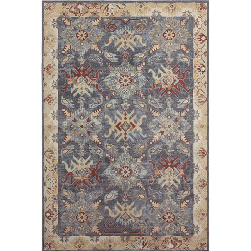 Ungewöhnlicher Teppich mit Rautenmuster, mehrfarbig, marokkanischer Teppich, Polyester, haustierfreundlich, schmutzabweise...
