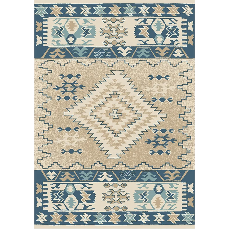 Ungewöhnlicher Teppich mit Rautenmuster, mehrfarbig, marokkanischer Teppich, Polyester, haustierfreundlich, schmutzabweise...