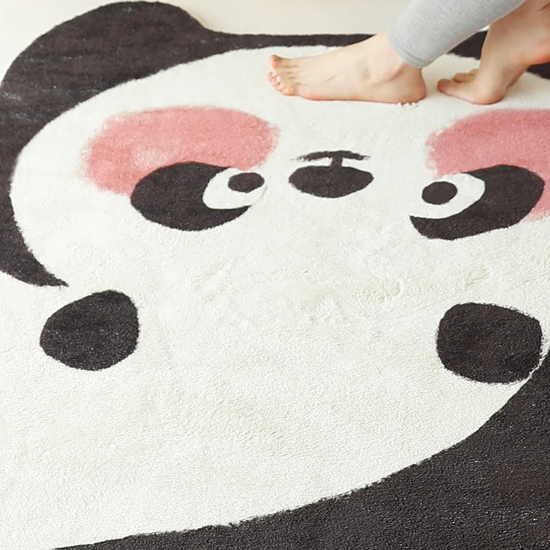 Unregelmäßig geformter Tierhaut-Teppich, mehrfarbig, kreativer Innenteppich, Polyester, haustierfreundlich, pflegeleichter...