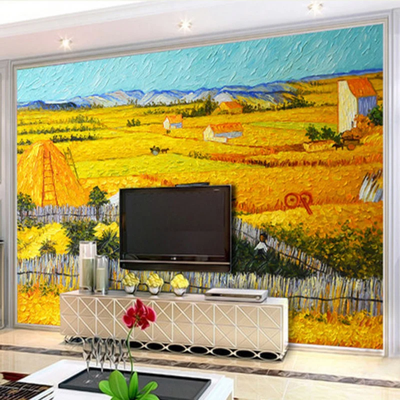 Van Goahs Gemälde-Wandtapete, wasserbeständige Wandkunst für das Wohnzimmer Clearhalo