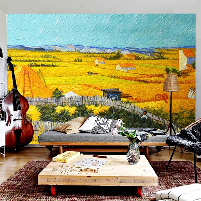 Van Goahs Gemälde-Wandtapete, wasserbeständige Wandkunst für das Wohnzimmer Clearhalo