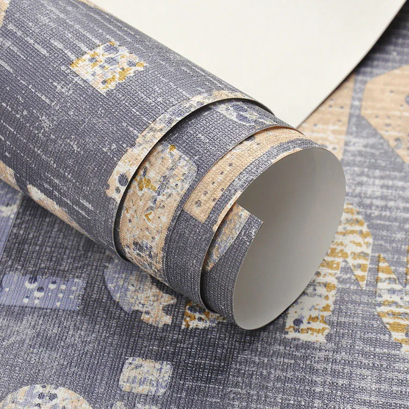 Vinyl-Tapetenrolle mit einfachen Buchstaben für Akzentwände, neutrale Farbe, 31 Fuß x 20,5 Zoll Clearhalo
