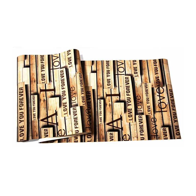 Vinyl-Tapetenrolle mit Retro-Buchstaben für Bardekoration, neutrale Farbe, 20,5" x 33' Clearhalo