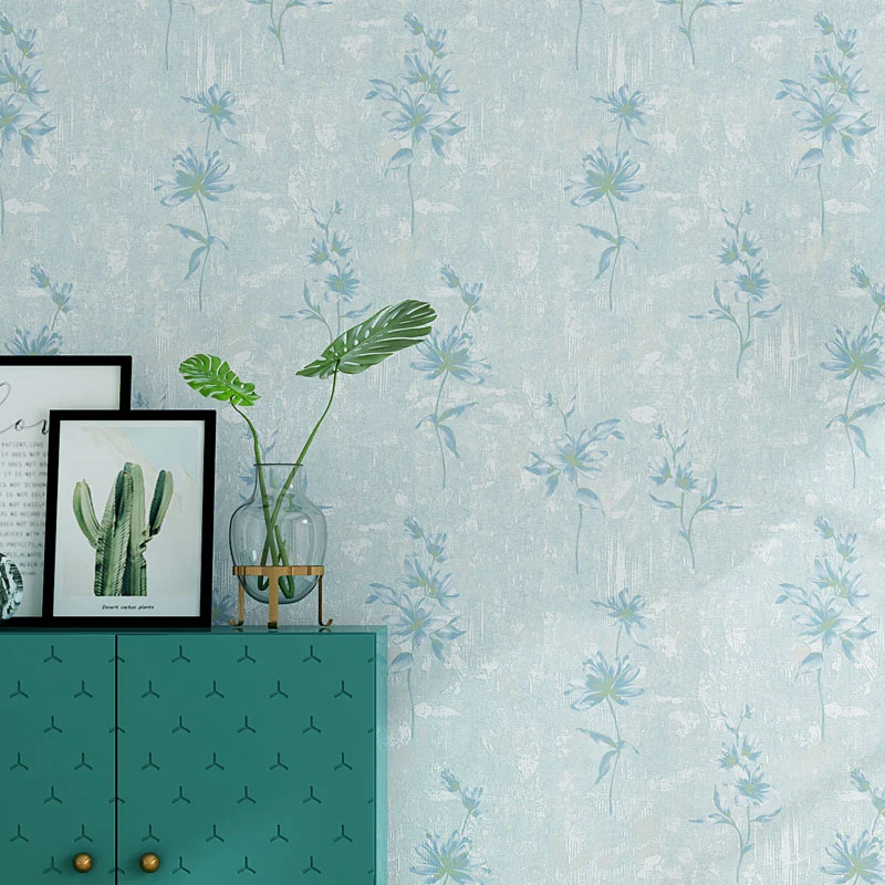Vliestapetenrolle, nicht beklebt, dichte Blumenwandverkleidung für Wohnzimmer und Café Clearhalo