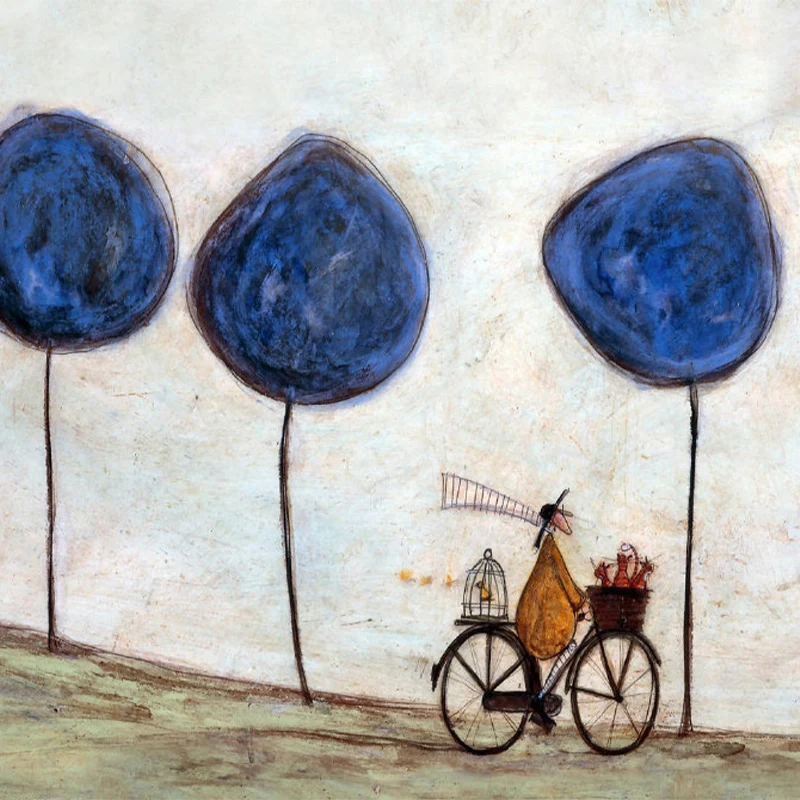 Vollformatige Fahrrad-Tapeten-Wandbilder für Schlafzimmer-Sport-Wanddekoration Graublau, wasserabweisend Clearhalo