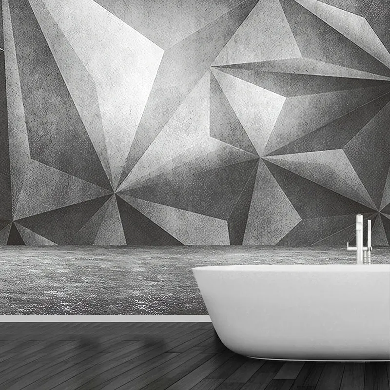 Vollständige Wandbilder für die Galerie, 3D-Wandverkleidung mit unregelmäßigen Geometrien industriellen Farben, schmutzabw...
