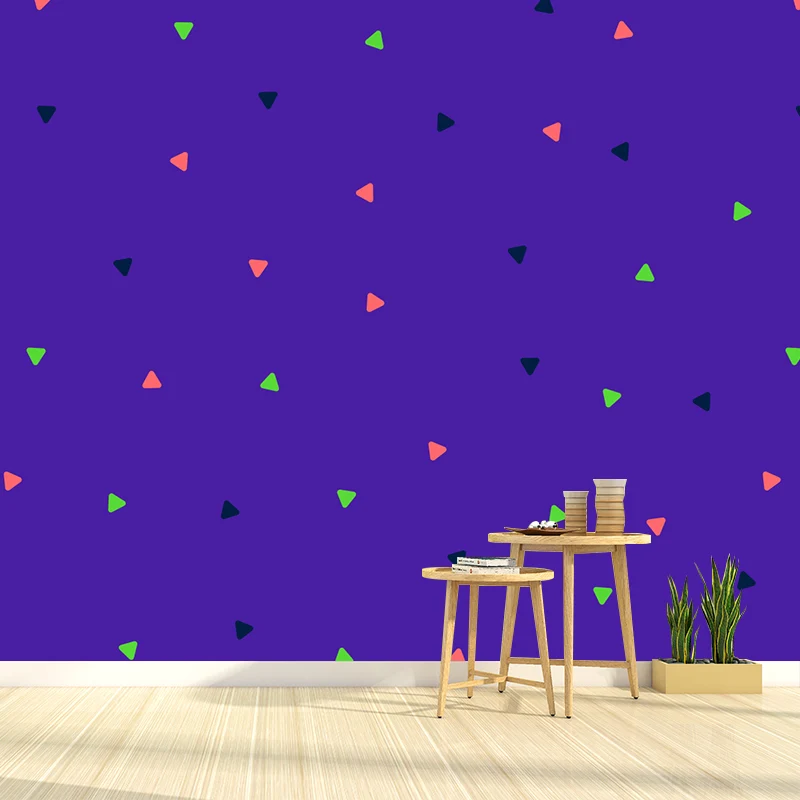 Wandbild mit geometrischen Formen hellen Farben, schmutzabweisend, moderne Wohnzimmer-Wandkunst, nach Maß gefertigt Clearhalo