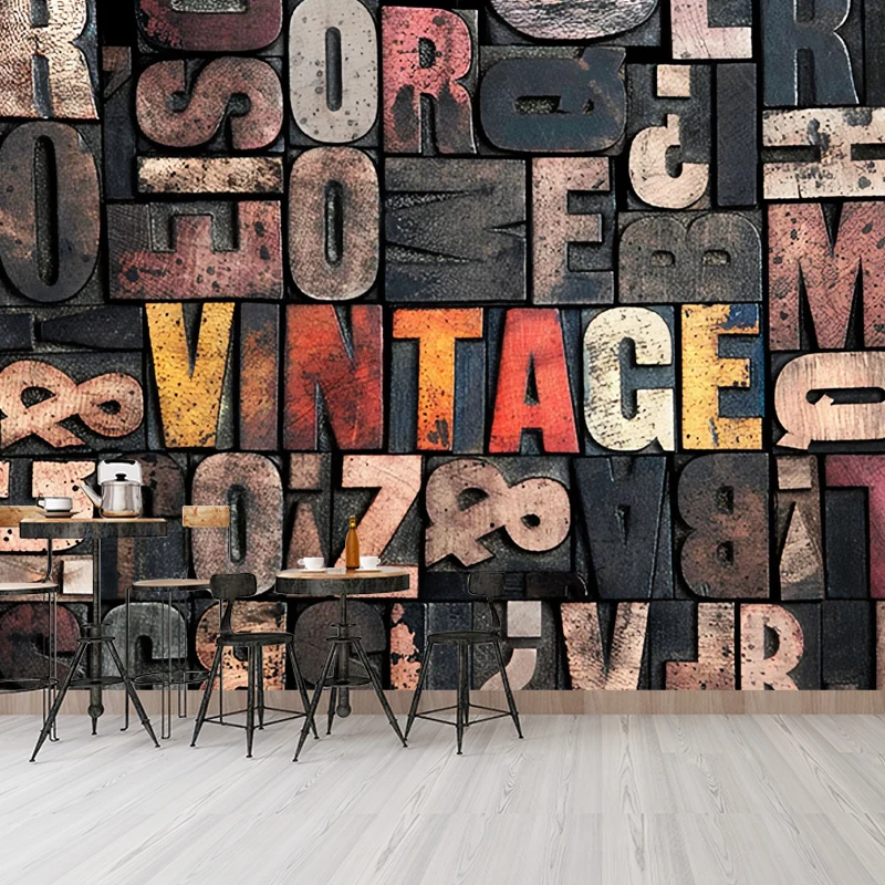 Wandbild mit modischen Buchstaben für ein Café, Wandkunst personalisierter Größe Rosa und Schwarz Clearhalo
