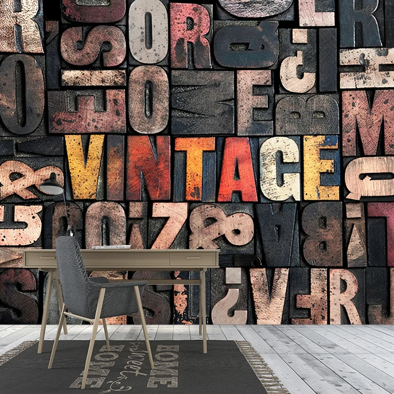 Wandbild mit modischen Buchstaben für ein Café, Wandkunst personalisierter Größe Rosa und Schwarz Clearhalo