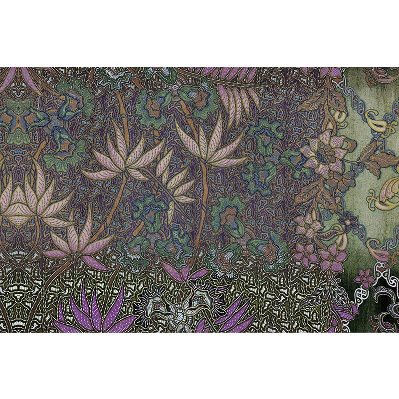 Wandbild mit Pflanzen und Bäumen auf dem Land Lila und Grün, individuell bedruckt Clearhalo