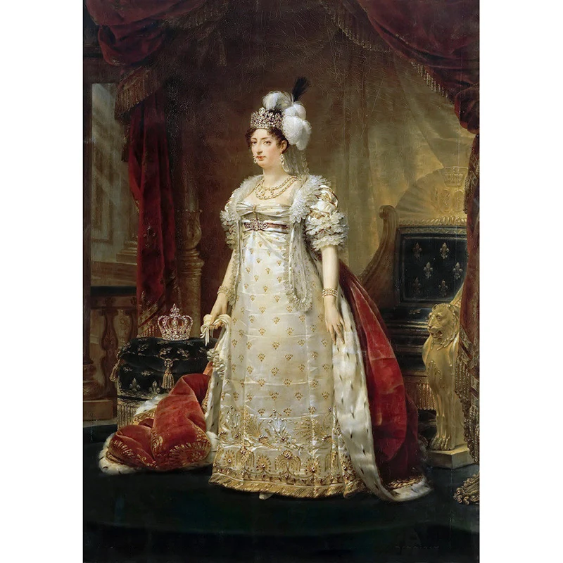 Wandgemälde „Tochter von Marie Antoinette“, Retro-Stil, feuchtigkeitsbeständig, Schlafzimmer-Wanddekoration Clearhalo