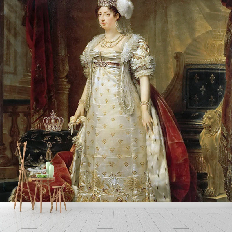 Wandgemälde „Tochter von Marie Antoinette“, Retro-Stil, feuchtigkeitsbeständig, Schlafzimmer-Wanddekoration Clearhalo