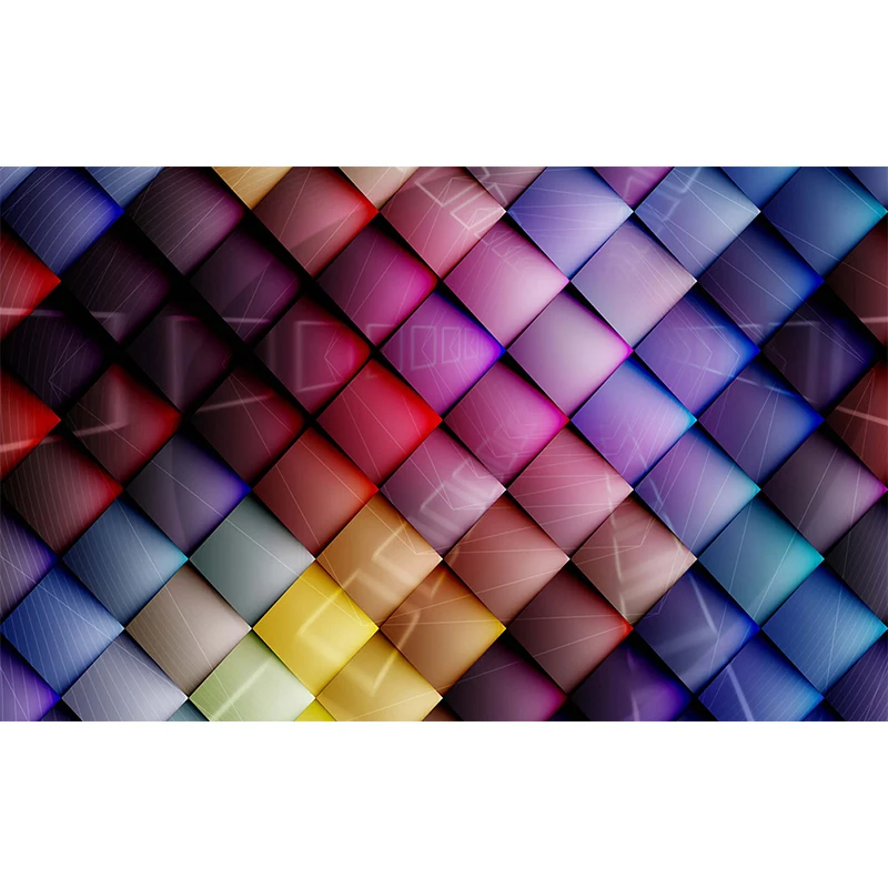 Wandtattoo mit farbigem geometrischem Muster, moderne Wandverkleidung aus Vliesstoff Clearhalo