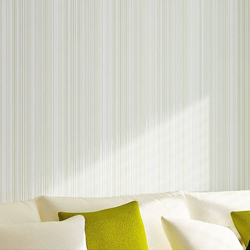 Weiche, einfarbige Tapete mit Inlettstreifen, modernes, wasserabweisendes Wanddekor für den Raum Clearhalo