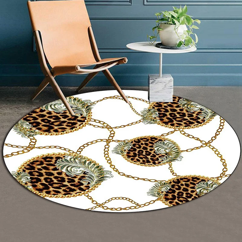 Weißer Schlafzimmerteppich, moderner Teppich mit Leopardenblattmuster, Polyester, haustierfreundlich, waschbarer Teppich C...