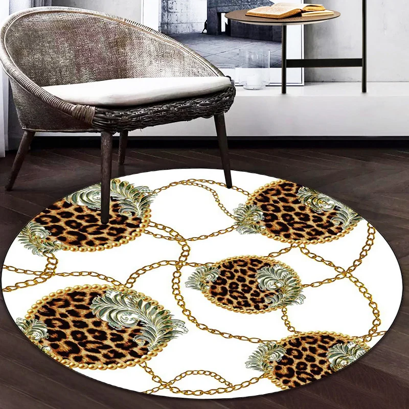 Weißer Schlafzimmerteppich, moderner Teppich mit Leopardenblattmuster, Polyester, haustierfreundlich, waschbarer Teppich C...